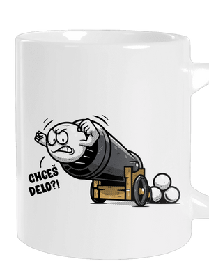 Chceš delo? veľký hrnček White