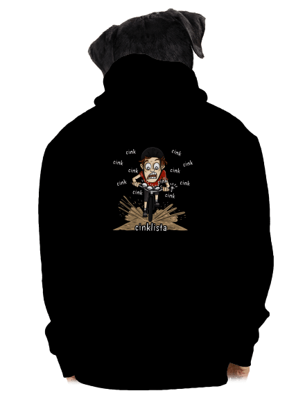 Cinklista pánska mikina na zips Black