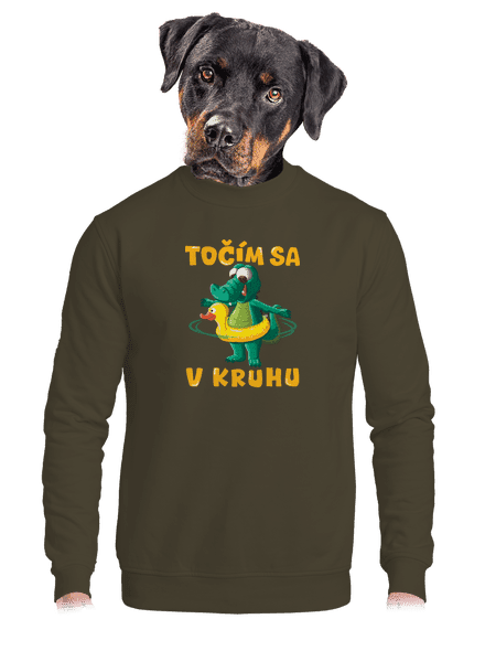 Točím sa v kruhu unisex mikina bez kapucne Urban Khaki
