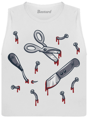 Halloween náradie dámske tielko voľné White