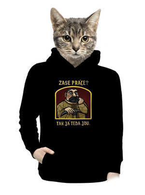 Zase práce? dámska mikina klokanka Black