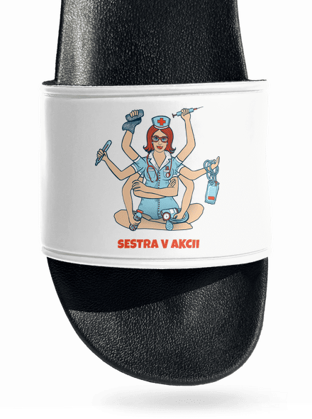 Sestra v akcii šľapky White