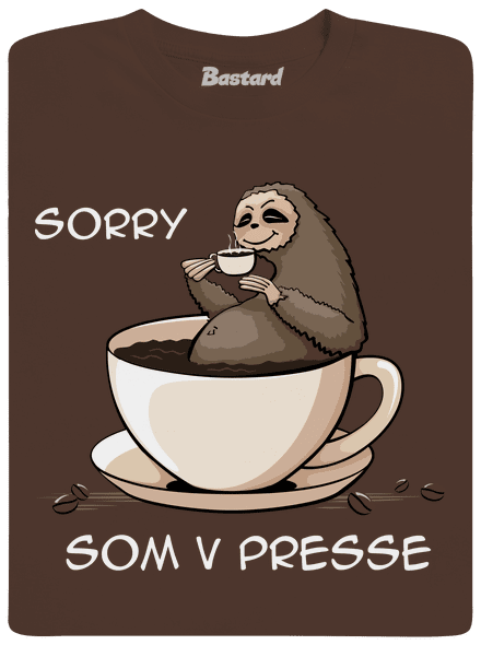 V presse pánske tričko Brown