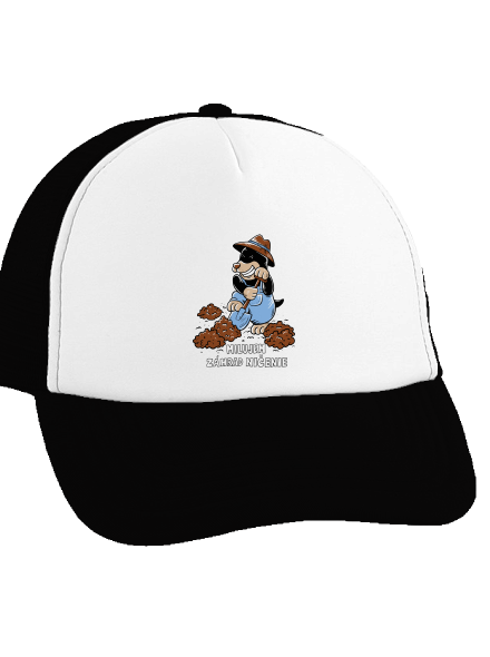 Krtko záhradník šiltovka truckerka Black cap