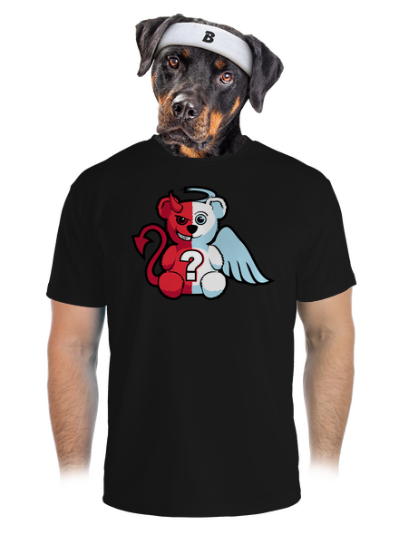 Anjel vs. diabol pánske športové tričko Black