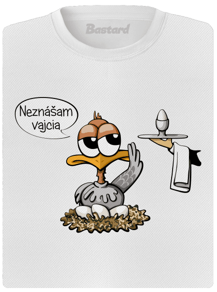 Neznášam vajcia dámske športové tričko White