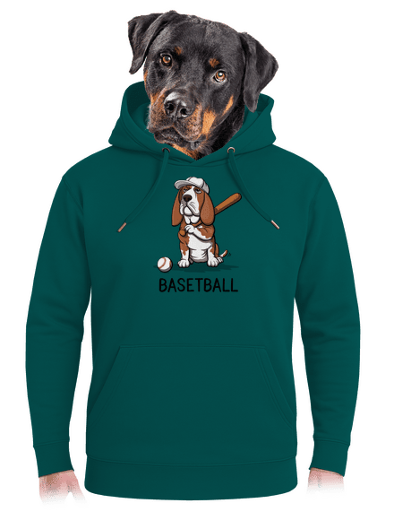 Basetball unisex mikina premium Emerald Green