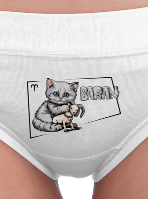 Mačací horoskop: Baran dámske nohavičky White