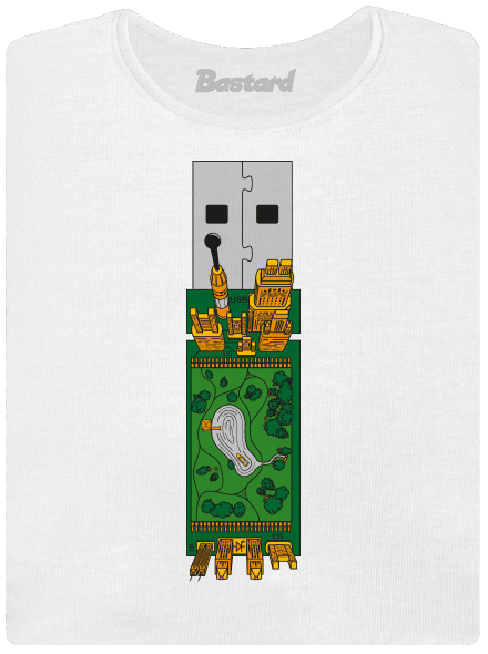 USB city dámske tričko prémium White