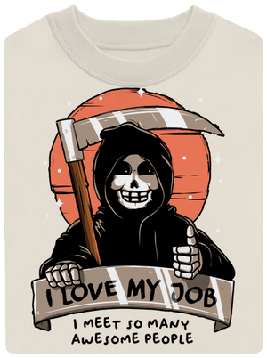 I love my job unisex mikina bez kapucne Off White