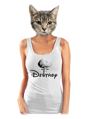 Destroy dámske tielko klasické White