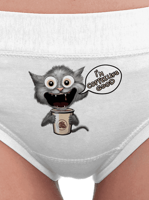 I’m coffeeling good dámske nohavičky White