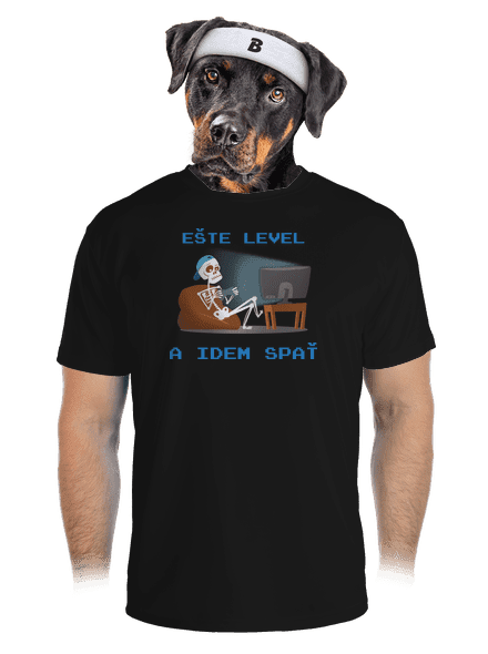 Ešte level pánske športové tričko Black