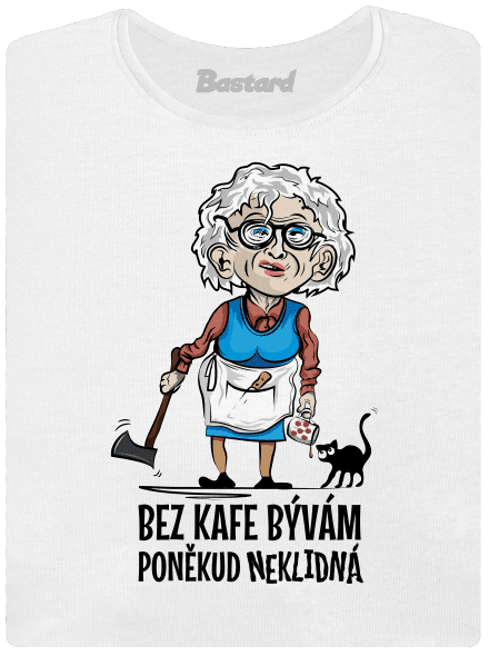 Neklidná bez kafe dámske tričko prémium White
