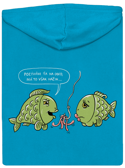 Háčik dámska mikina na zips Blue Atol