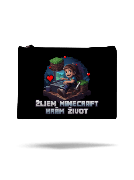 Žijem Minecraft taštička Black