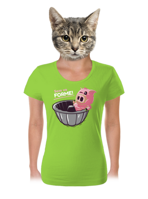 Vo forme dámske tričko Apple Green