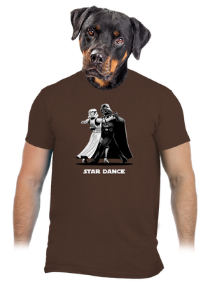 Star dance pánske tričko Brown