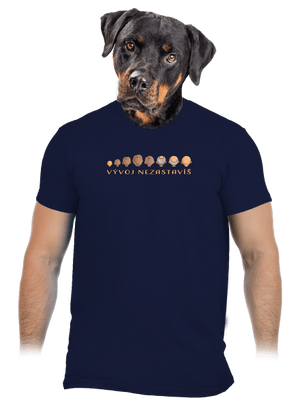 Vývoj nezastavíš pánske tričko Navy