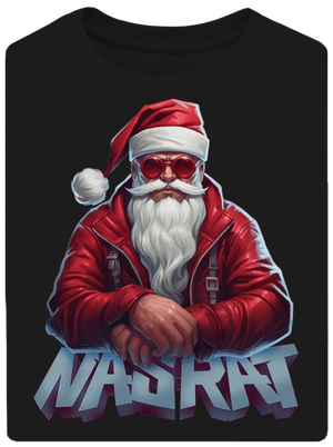 Sranta Klaus unisex tričko oversized Black