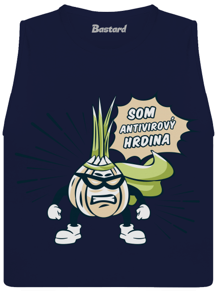 Antivirový hrdina dámske tielko voľné Navy