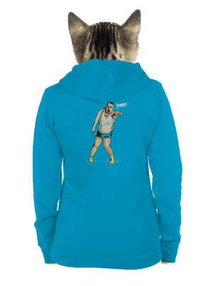 Beer zombie dámska mikina na zips Blue Atol