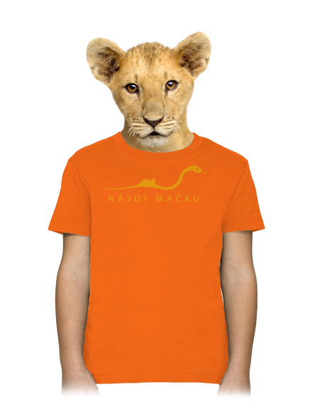 Nájdi mačku detské tričko Orange
