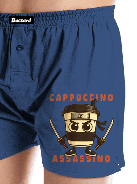 Cappuccino Assasino – Italian Brainrot pánske trenky Blue