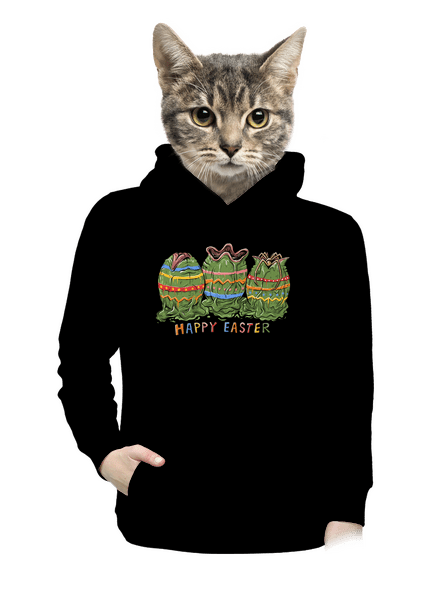 Happy Easter dámska mikina klokanka Black