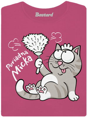 Macko a Micka dámske tričko s lemom Magenta