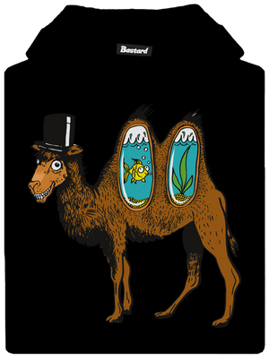 Ťavie tajomstvo detská mikina klokanka Black