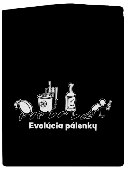Evolúcia pálenky pánska mikina na zips Black