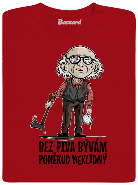 Neklidný bez piva pánske tričko Red