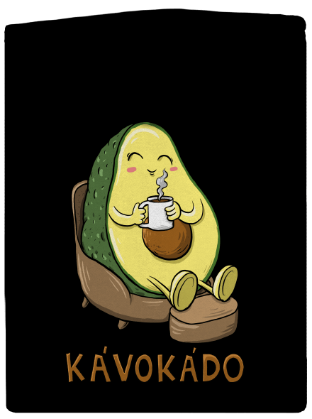 Kávokádo dámska mikina na zips Black
