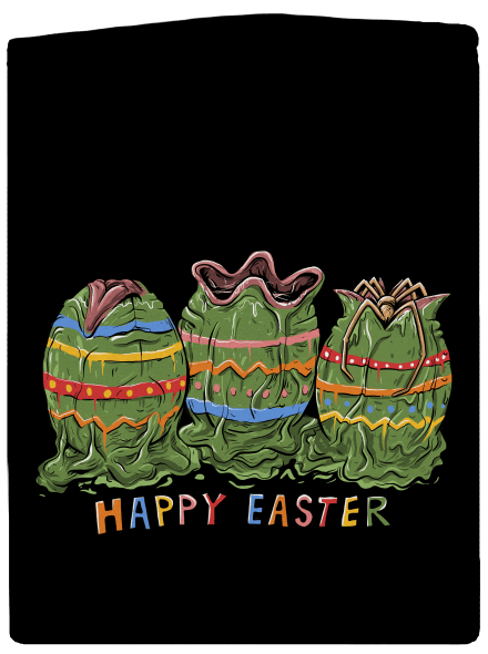 Happy Easter dámska mikina na zips Black