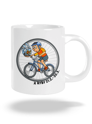 Cyklistický horoskop: Ryby veľký hrnček White