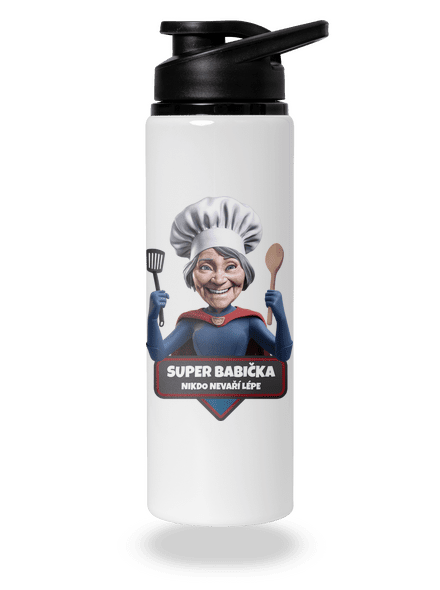 Super babička flaša na vodu White