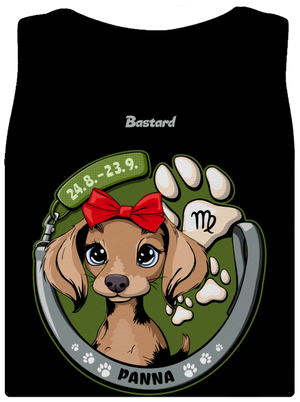 Psí horoskop: Panna dámske tielko klasické Black