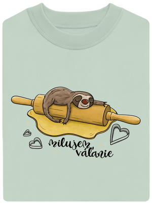 Milujem váľanie unisex mikina bez kapucne Blush Mint