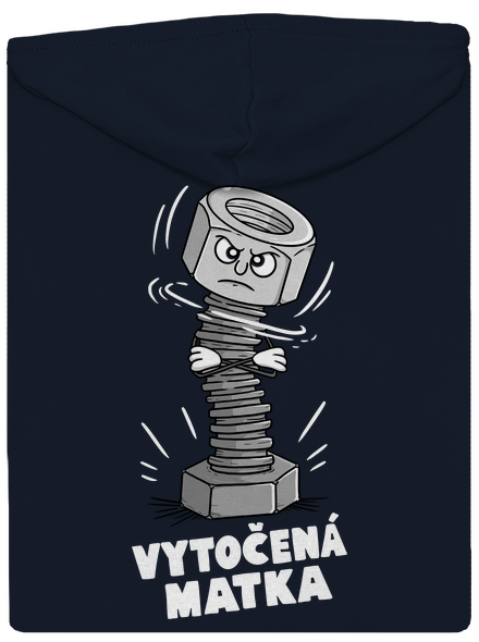 Vytočená matka dámska mikina na zips Navy Mal