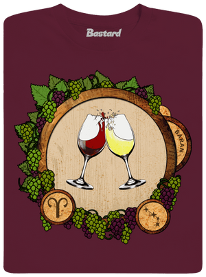 Vínny horoskop: Baran pánske tričko Burgundy