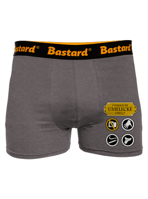 Umelecké dielo boxerky Gray Melange