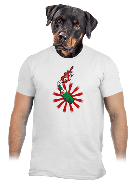 Kamikaze pánske tričko White