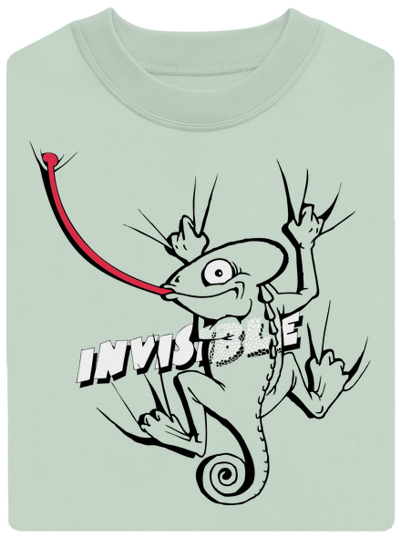 Invisible chameleon unisex mikina bez kapucne Blush Mint