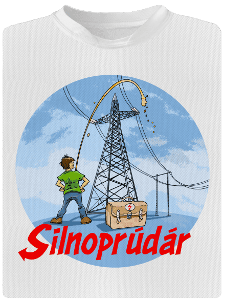 Silnoprúdár detské športové tričko White