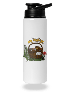 Na hubách flaša na vodu White