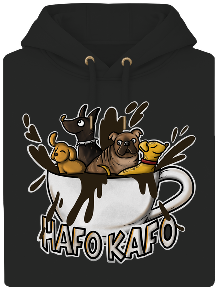 Hafo kafo unisex mikina premium Dark Black