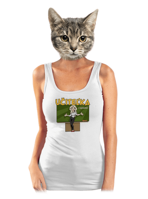 Učitel'ka v septembri dámske tielko klasické White