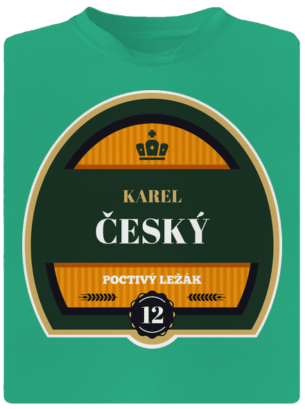 Pivná etiketa pánske športové tričko Mint Mal