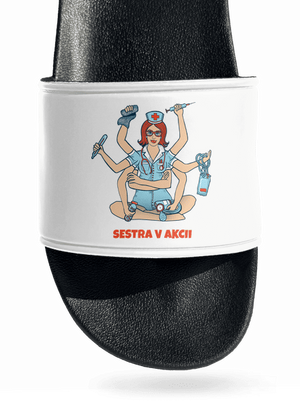 Sestra v akcii šľapky White